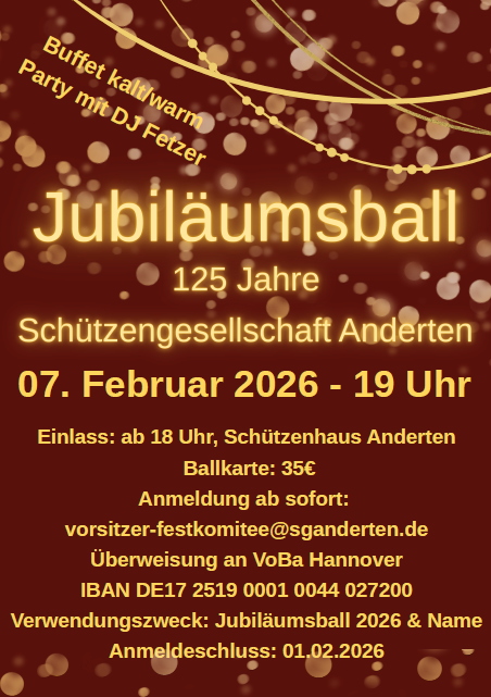 Einladung Jubilaeumsball 2026 am 07.02.2026